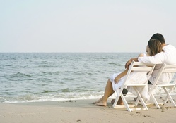 Loving Couple At Beach
