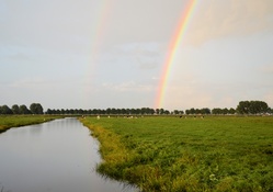 Rainbow over a Cow Pasture
