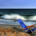 lounge chair on a beach hdr