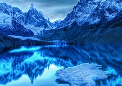 Frozen Blue Lake