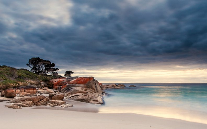 Beach at Binalong Bay, Tasmania