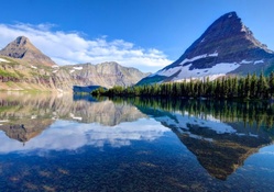 Magnificent Reflection On Glacier National Park