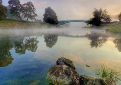 morning fog on a river