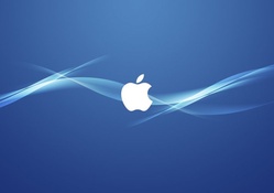 Apple macbook blue background