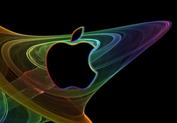 Multicolor warp of the logo apple