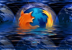 Firefox Logo Emerging from Water