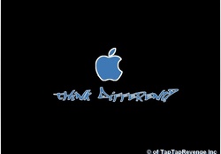Apple Graffity (2) Apple Logo Blue