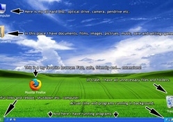 XP Desktop with descriptions