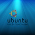 Ubuntu Linux Logo w/ Ocean Ray Background