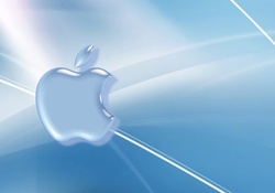 Icy blue apple logo