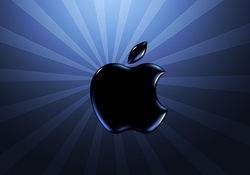 Spotlight on the apple logo