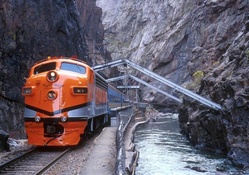 Train in Mountains
