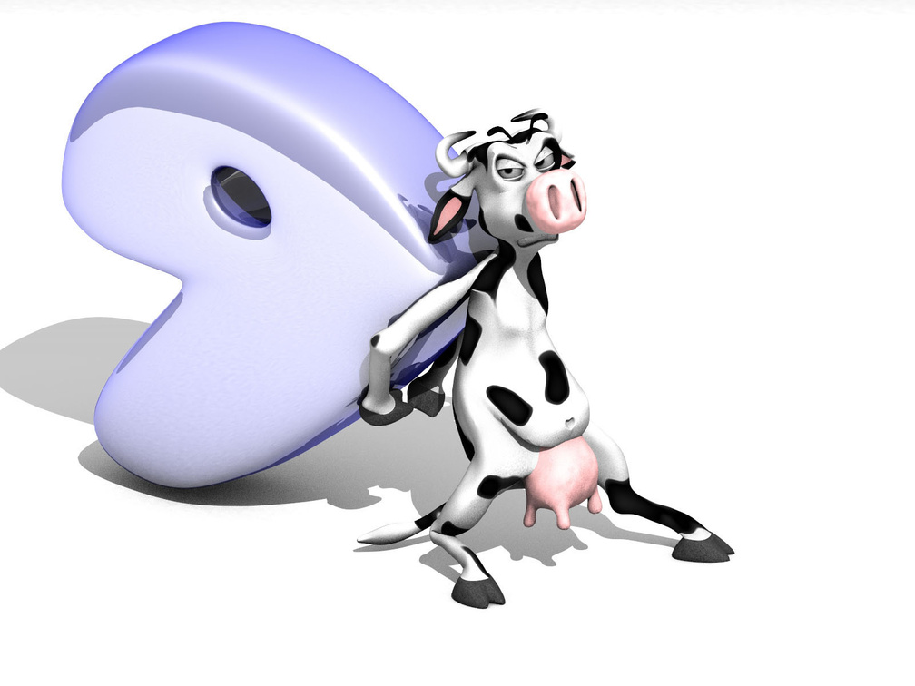 Cow Pushing Gentoo