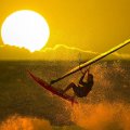 Wind Surfing at Sunset