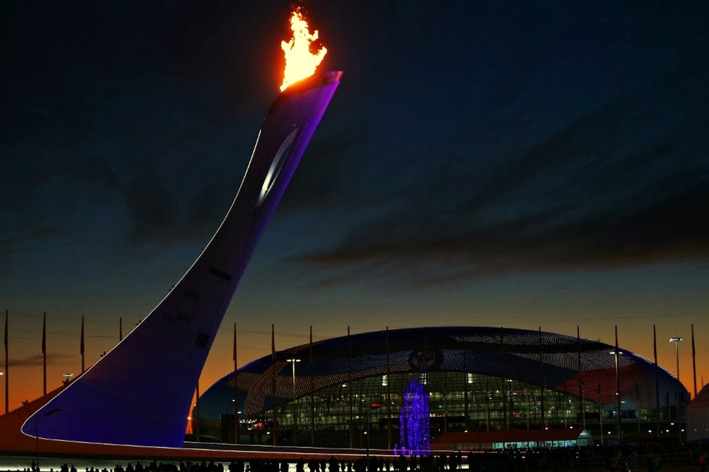Olympic Flame at Sunset