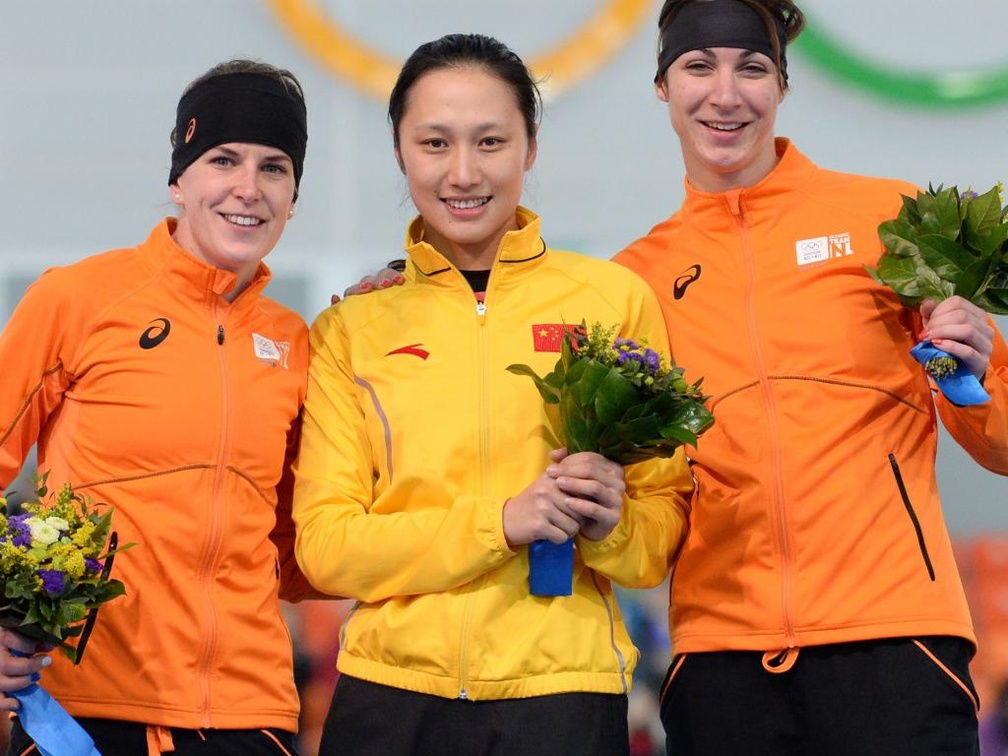 Hong Zhang Gold, Ireen Wust Silver, Margot Boer Bronze