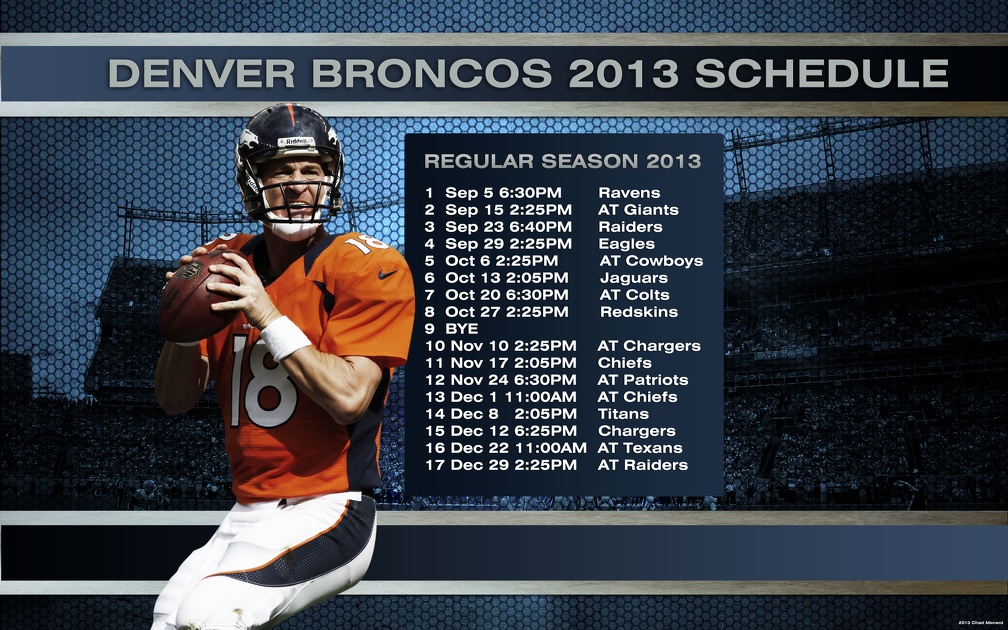 Denver Broncos 2013 schedule