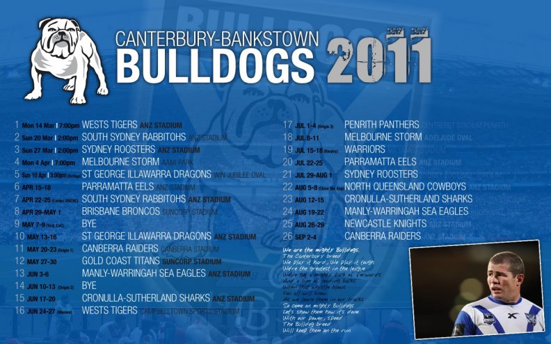 Bulldogs,Draw,2011,NRL