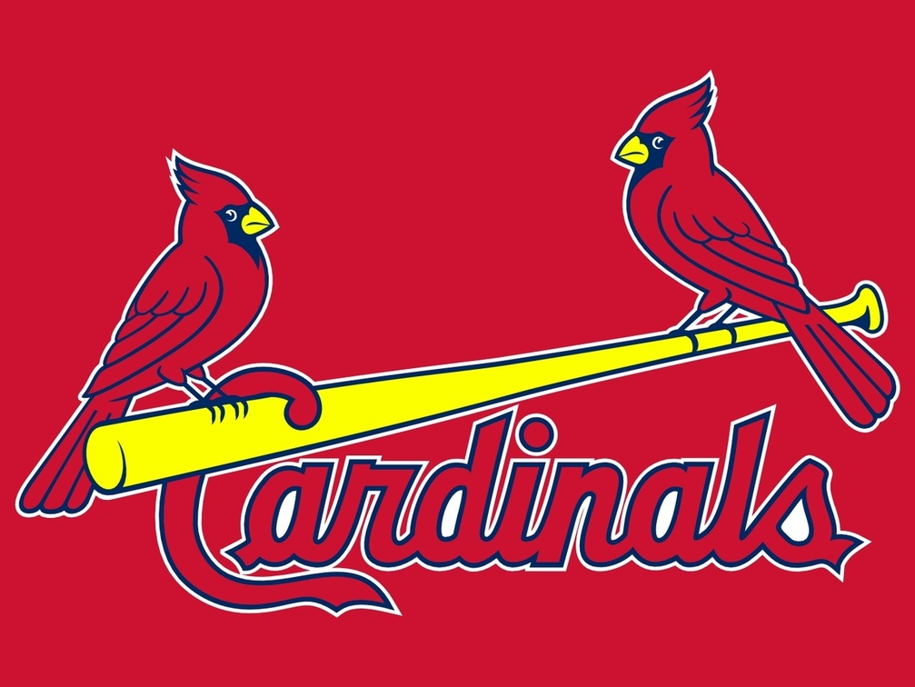 St Louis Cardinals 2 Birds on Bat