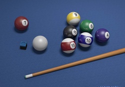 Billiards Blue Table by Kerem Kupeli