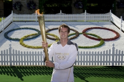 Andy Murray with torch @ 2012 Olympics