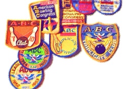 vintage bowling badges