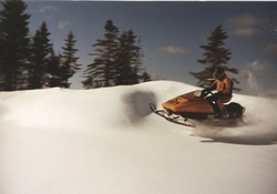 Good time on a snowmobile