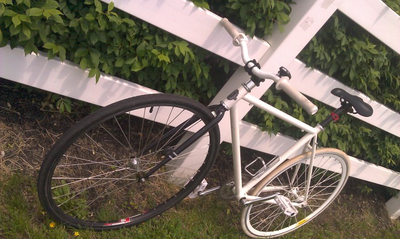 Fixed gear on a fence