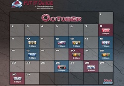 Colorado Avalanche October Schedule