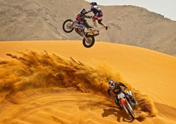 MOTORCYCLE IN THE DUNES
