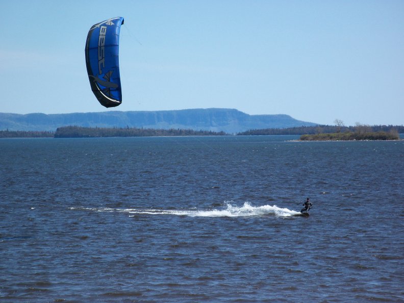 Kite surfing on Lake Superior