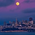 San Francisco under full moon