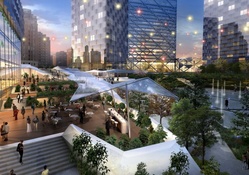 wonderful modern city plaza in changsha china