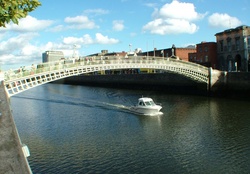 The Ha'penny Bridge In Dublin.