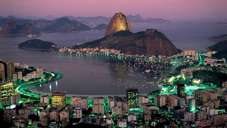 Rio DeJaneiro Lit up at Night