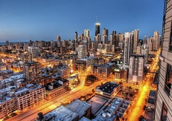 fantastic chicago cityscape hdr