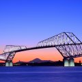 beautiful bridge at twilight