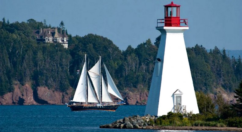 Lighthouse at Baddeck Island, Nova Scotia