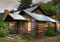 lovely log cabin hdr