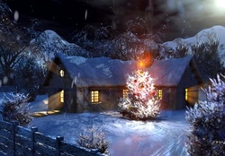 Snowy cottage