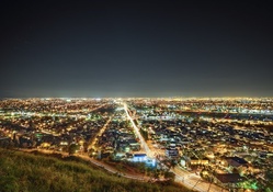 night view of los angeles from the hills hdr