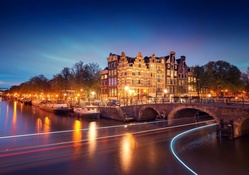 Amsterdam Night Cityscape