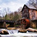 beautiful mill at a rapid river