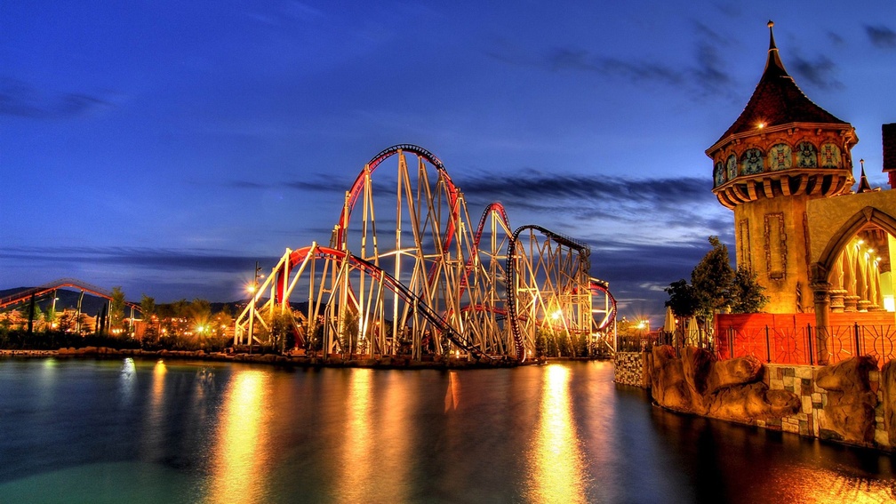 evening on a wonderful roller coaster hdr