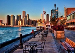 Pier Sunrise _ graphics _ Chicago