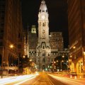 philadelphia city hall at night