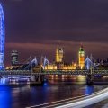 wonderful night view of the thames river hdr