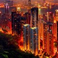 Hong Kong Night Cityscape