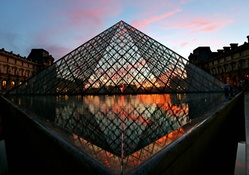 The Louvre Museum at Sunset, Paris