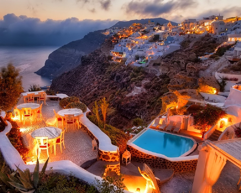 Houses on the Beautiful Greek Coast